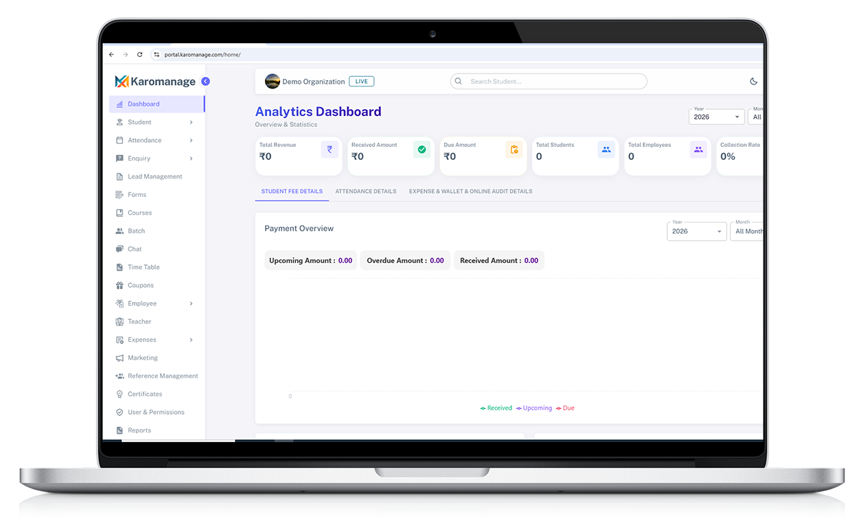 coaching institute management system portals